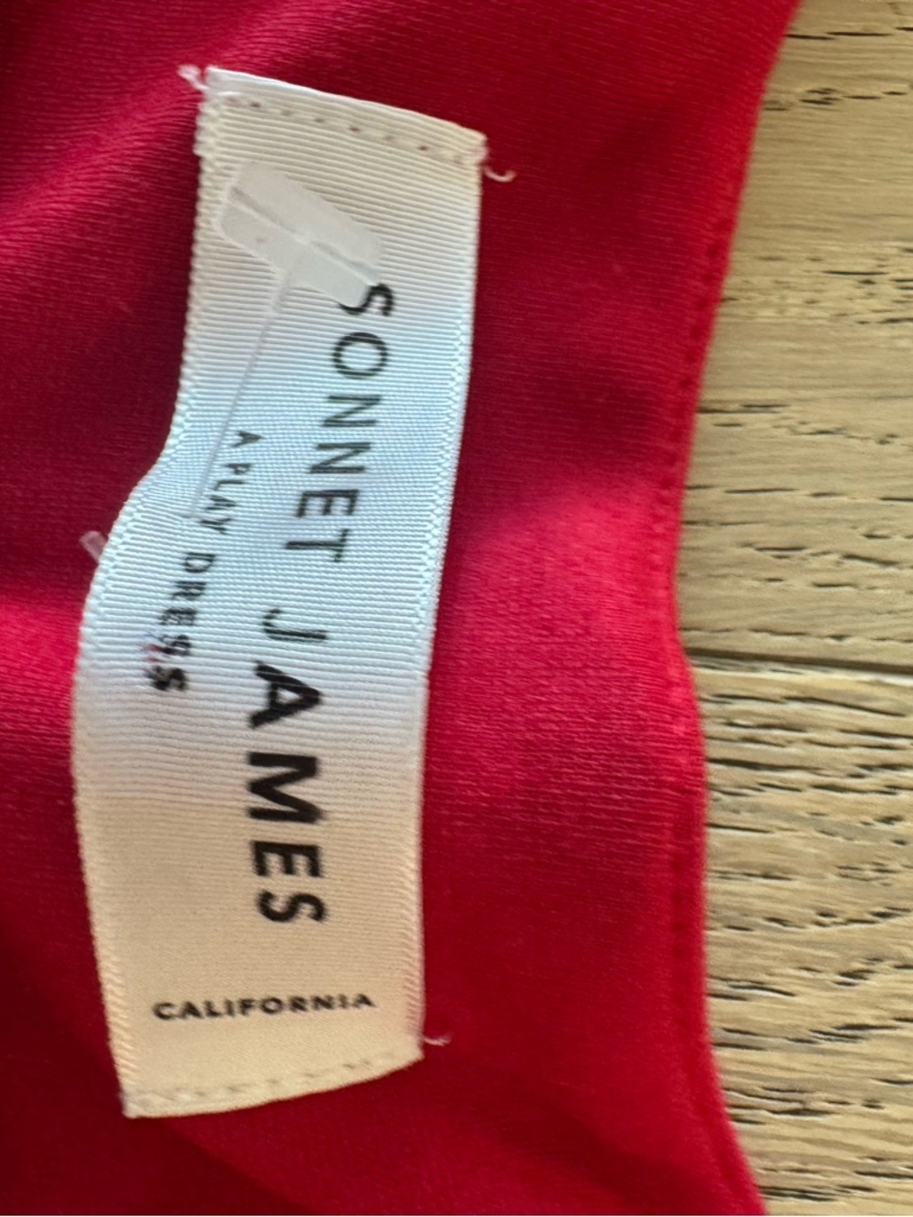 Sonnet James A Play Dress Long Sleeve Red Small - Picture 3 of 5